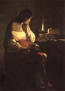 LA TOUR, Georges de The Magdalen with the Nightlighe oil painting artist